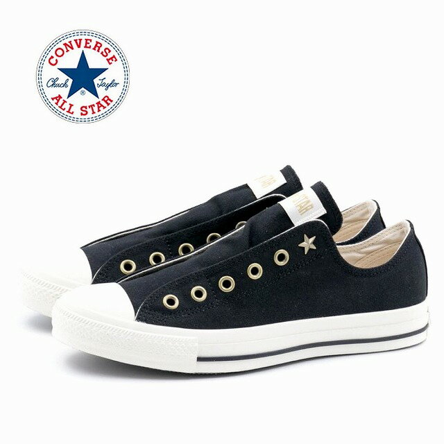 レディースローカットスニーカー コンバース converse CONVERSE オールスター AG スリップ OX ブラック ALL STAR AG SLIP OX