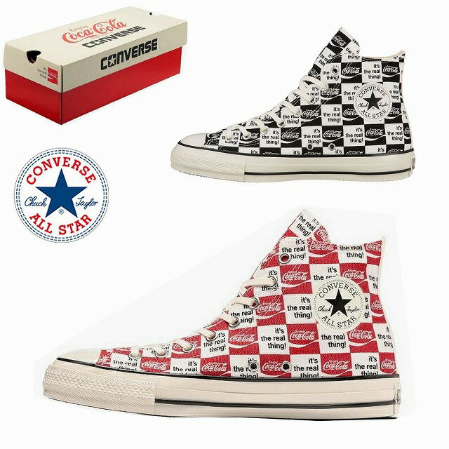 メンズハイカットスニーカー コンバース オールスター US コカ・コーラ CK HI ブラック/ホワイト レッド/ホワイト converse ALL STAR US Coca-Cola CK HI