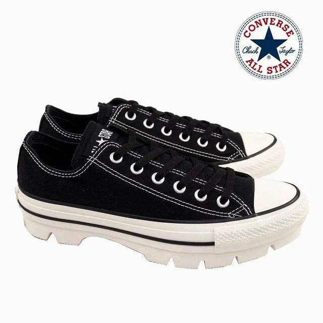 メンズ厚底スニーカー レディースローカットスニーカー コンバース converse CONVERSE オールスター チャンク OX ブラック ALL STAR CHUNK OX