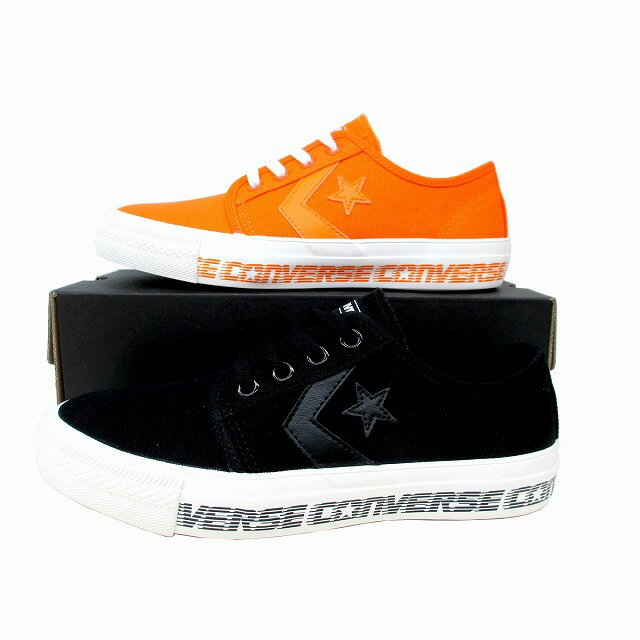 送料込み コンバース シェブロン＆スター ボードスター SK OX ブラック オレンジ LIMITED CONVERSE BOARDSTAR SK OX メンズ レディース スニーカー