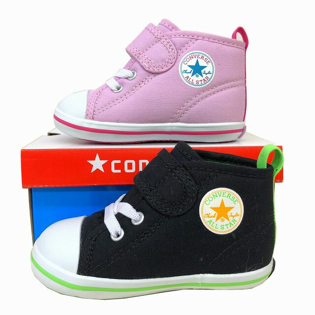 送料無料 コンバース 限定モデル converse ベビー オールスターN ネオンアクセント V-1 ブラック ライラック CONVERSE BABY ALL STAR N NEONACCENT V-1 ベビーシューズ スニーカー