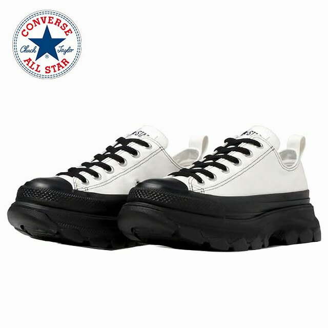 メンズレディース厚底スニーカー ローカット コンバース converse オールスター (R)トレックウエーブ OX ホワイト/ブラック CONVERSE ALL STAR (R) TREKWAVE OX 送料無料