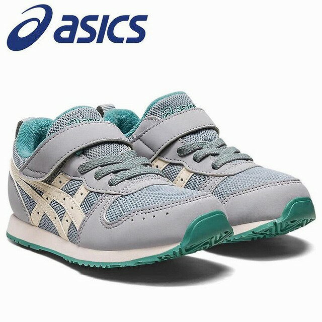 子供靴 キッズ 男の子 女の子 ベルクロ マジックテープ asics アシックスシューズスクスク SUKUSUKU ミクト MICT MINI 1144A170 ライトグレー×オフホワイト(021) 送料込み