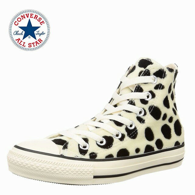 メンズ レディースハイカットスニーカー オールスター ダルメシアンファー HI オフホワイト ALL STAR DALMATIANFUR HI 送料込み