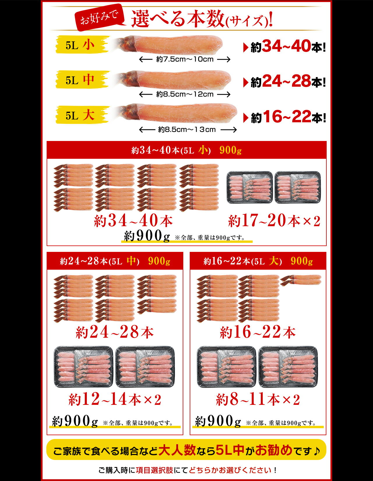 お中元 敬老の日 ギフト[5L小サイズ900g] or [3Lサイズ1kg] ギフトにも【棒肉100％】プレミアム生ずわいがに棒ポーション900g(450g×2p)【カニしゃぶ/かにしゃぶ/かに刺し/ズワイガニ/かに/カニ/蟹/むき身】バレンタイン 食品 プレゼント お取り寄せグルメ