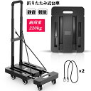 台車 折りたたみ式 軽量静音 コンパクト設計 便利な家具に、耐荷重220kgの固定ラバーストラップとキャスター付き荷物台車 家具移動/倉庫作業/車載/防災など多用途対応のキャスター付き荷物カート