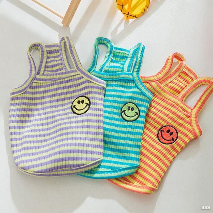 新作 超!可愛い 秋服 犬服 小型犬服 カットソー キャミソール ビタミンカラー プチプラ おしゃれ シン..