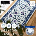 【最大1172円クーポン★13-18日】 洗える 玄関マット モンテサラサ 約60×110cm ネイビー マット 玄関 屋内 室内 洗える すべり止め 滑り止め おしゃれ 北欧 吸着 ウィルトン織り エスニック エレガント 日本製 風水 大判 大きめ オカ