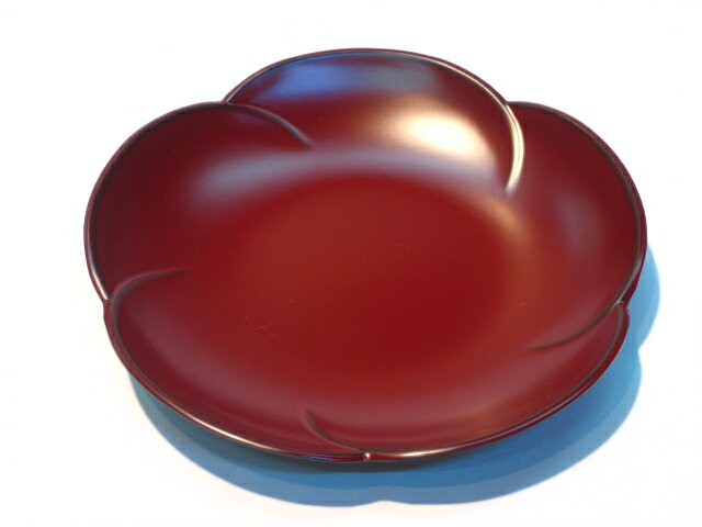 梅形皿　古代朱　5枚セット来客　おもてなし　和菓子　日本製