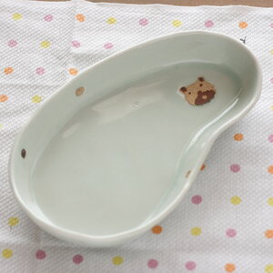 ■子供用食器 変形皿 くま■和食器 陶芸 美濃焼 カレー パスタ 男の子 女の子 食器セット はじめてのにぎにぎセット 出産祝い 結婚祝い プレゼント 素敵 陶...