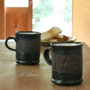 ■黒釉 丸マグカップ■和食器 陶芸 美濃焼 粉...の紹介画像2