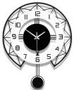 大型 壁掛け 振り子 掛け時計 アンティーク おしゃれ インテリア 見やすい 静音 レトロ 北欧 かっこいい かけ時計 36.5W x 45H cm