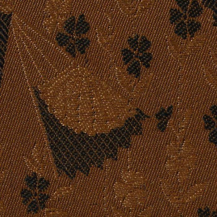 扇 花 茶 西陣織 緞子 表具地 正絹 シルク 半巾30cm 長さ10cm単位 和柄生地 カバー はぎれ 端切れ カットクロス 和布 和風生地 和生地