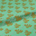 生地 布地 手芸 桐 緑 西陣織 正絹 シルク 巾60cm 長さ10cm単位 和風小物はぎれ 端切れ カットクロス 和布 御朱印帳 カバー
