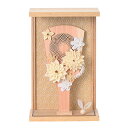 正絹つまみ檜羽子板8号アクリルケース
