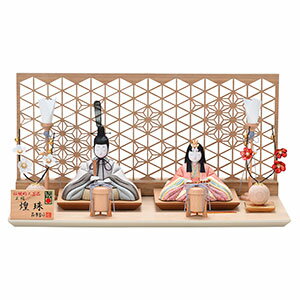 雛人形 コンパクト ひな人形 お雛様 おひなさま 可愛い 節句人形 雛祭り 初節句 桃の節句 木目込み人形 木目込雛 金林真多呂作 伝統工芸 おしゃれ インテリア【真多呂人形公式 正絹 煌珠】