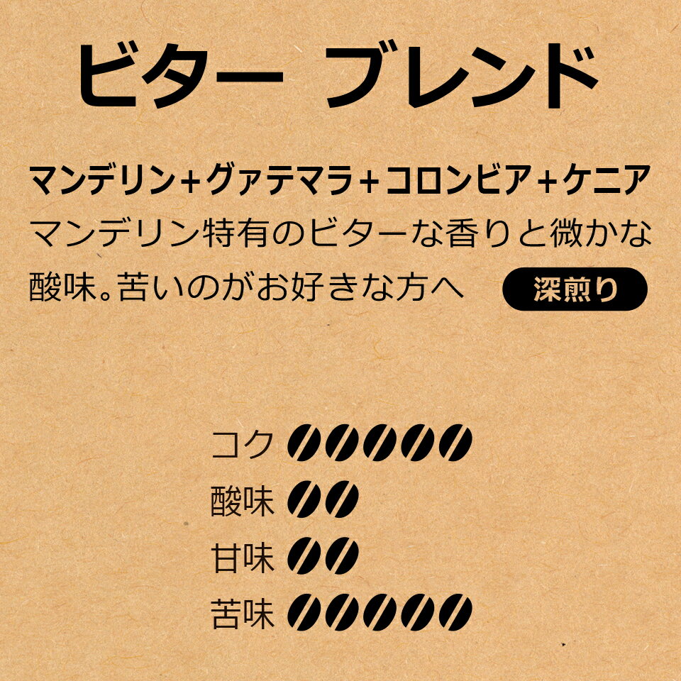 ビターブレンド100gコーヒー豆
