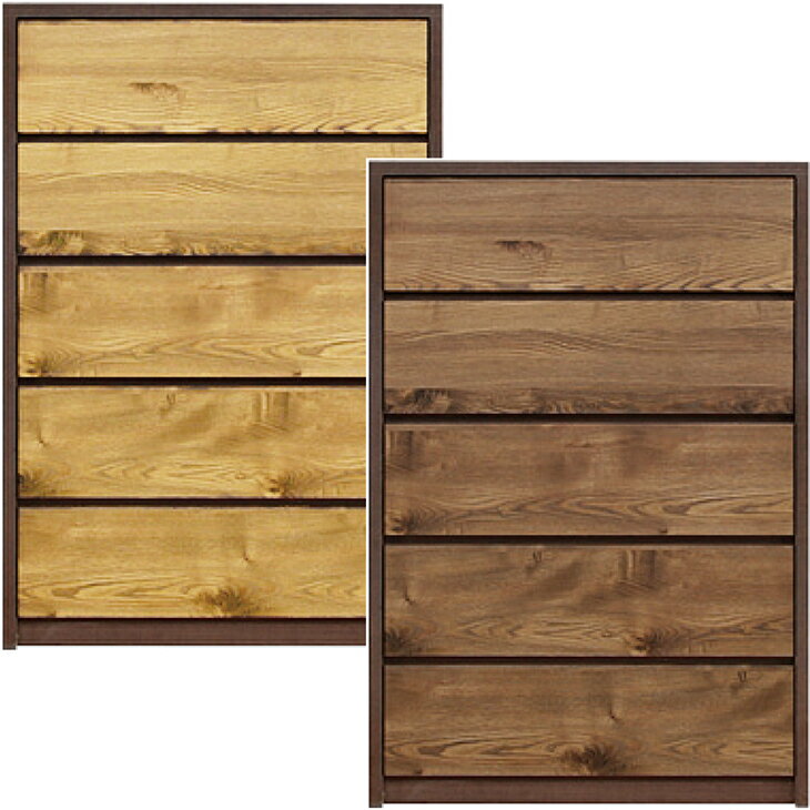 商品説明 木目を生かしたヴィンテージ風チェストです。 引出しは丈夫な造りの箱組仕様です。 長引出し全段には手前まで全開に引き出すことができるフルオープン3段レールを採用しています。 サイズ (約)幅79X奥行44X高さ117cm 引出し有効...