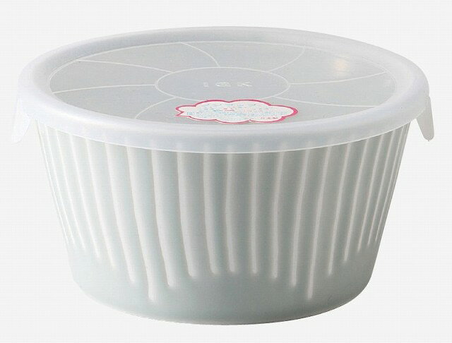 Rakuten - 波佐見焼 花ふわり(グレー)大サイズ ノンラップ鉢 バラ レンジパック/保存容器 プレゼント ギフト 贈リ物 祝 お祝い 記念品