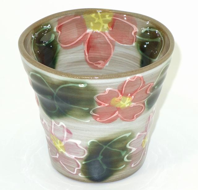 美濃焼 桜(赤) フリーカップ 焼酎カップ 和食器 食器 陶器 プレゼント ギフト 贈リ物 祝 お祝い 記念品