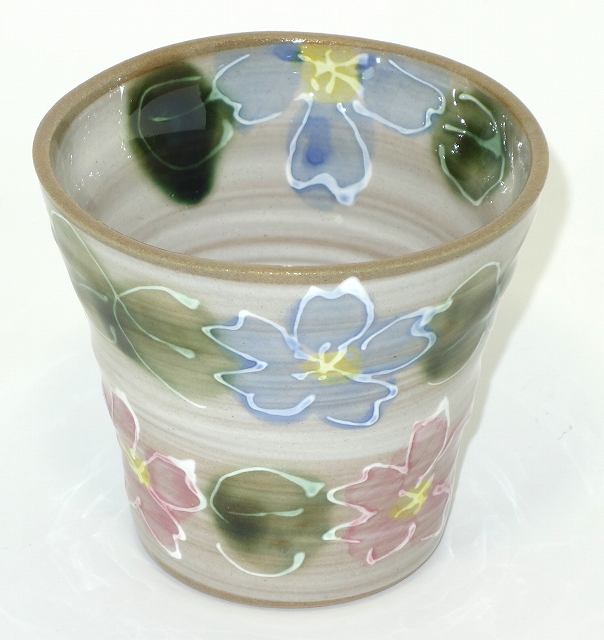 美濃焼 桜(青) フリーカップ 焼酎カップ 和食器 食器 陶器 プレゼント ギフト 贈リ物 祝 お祝い 記念品