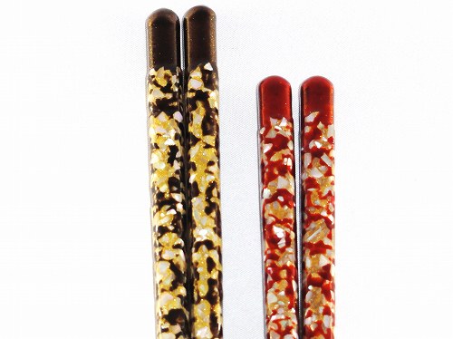 あわび貝 漆貝づくし【お箸 おはし】【日本製】【夫婦箸】【ペア】【木製】【和食器】【海外 お土産】..