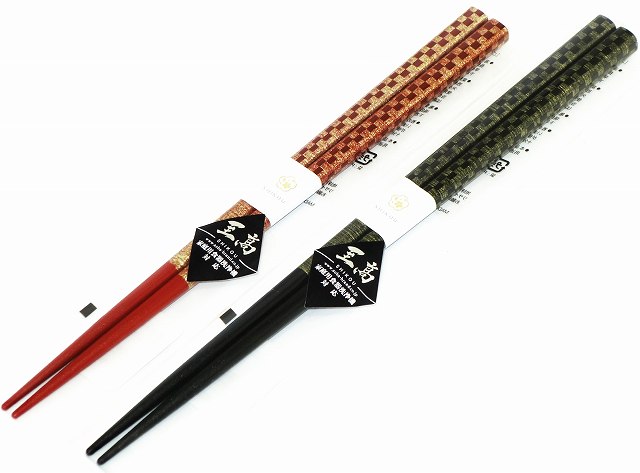 若狭箸 若狭塗 砂金市松 お箸 おはし 食洗機対応【日本製】【夫婦箸】【ペア】【木製】【和食器】【海外 お土産】プレゼント ギフト 贈リ物 祝 お祝い 記念品