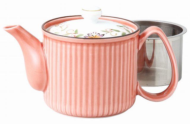 Rakuten - 波佐見焼 花蓮 赤 小 ステンレススーパー茶こし 軽量 ポット プレゼント ギフト 贈リ物 祝 お祝い 記念品