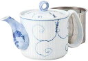 波佐見焼 唐草ぶどう 大(12740) ステンレススーパー茶こし 軽量 ポット プレゼント ギフト 贈リ物 祝 お祝い 記念品