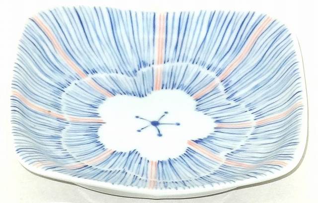 乐天商城 - 波佐見焼 清秀 桜十草 角皿 和皿 和食器 陶器 プレゼント ギフト 贈リ物 祝 お祝い 記念品