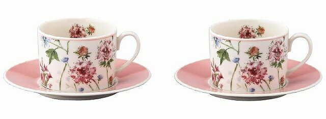 LAURA ASHLEY ローラアシュレイ ワイルドメドウ ペアカップ&ソーサーセット プレゼント ギフト 贈リ物 ..