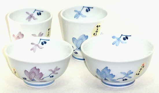 波佐見焼 辻が花 夫婦、茶碗、湯呑セット 軽い/軽量プレゼント ギフト 贈リ物 祝 お祝い 記念品