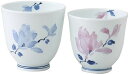 波佐見焼 辻が花 夫婦湯呑/組湯呑 湯呑セット 軽い/軽量プレゼント ギフト 贈リ物 祝 お祝い 記念品