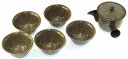 賞美堂 有田焼 武蔵野 茶器揃 湯呑5客 急須1客【煎茶碗】【汲出し湯呑】【湯のみ】【湯飲み】【ゆのみ】【和食器】プレゼント ギフト 贈リ物 祝 お祝い 記念品