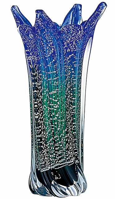 乐天商城 - 津軽びいどろ 天開 金彩花器(天開)【花瓶 花器 フラワーベース】【送料無料】プレゼント ギフト 贈リ物 祝 お祝い 記念品