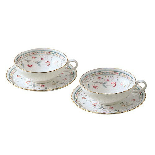 ノリタケ＜Noritake＞花更紗 HANA SARASA ティー碗皿ペアセット【紅茶専用】【送料無 ...