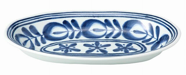 波佐見焼 モダンブルー 変形楕円多用皿 プレゼント ギフト 贈リ物 祝 お祝い 記念品
