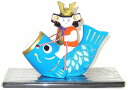子供出世鯉【端午の節句 陶器 五月人形 兜飾り 平飾り 武者 武者人形 お祝い ミニ コンパクト 初節句 置物 陶器 陶製 季節飾り 出産祝い】プレゼント ギフト 贈リ物 祝 お祝い 記念品