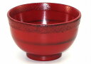 木製 羽反目布張 根来 汁椀(赤) お椀・汁椀 プレゼント ギフト 贈リ物 祝 お祝い 記念品(3)