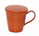 会津塗 キャラメル(内クリーム色) 籠目 カゴメ 蓋付 マグカップ 漆器 プレゼント ギフト 贈リ物 祝 お祝い 記念品