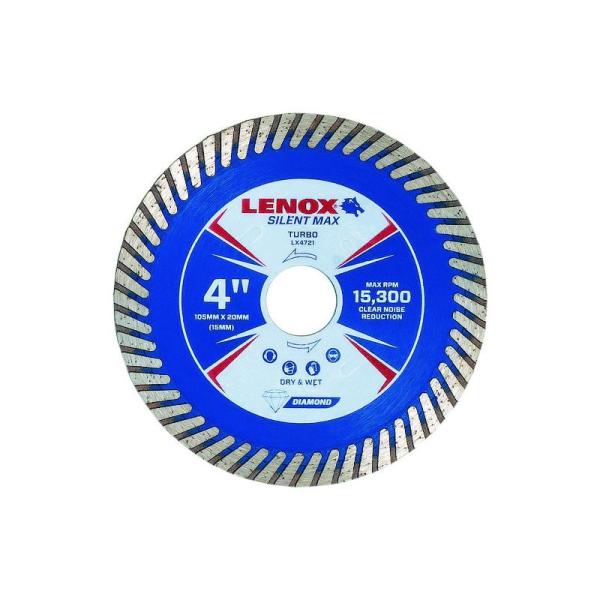 商品名スタンレーブラック・アンド・デッカー LENOX サイレントマックス ターボ105 静音ダイヤモンドホイール LX4721メーカー名スタンレーブラック・アンド・デッカー商品名称LENOX サイレントマックス ターボ105 静音ダイヤモンドホイール型番LX4721※ご注文前の確認事項・お支払い方法：クレジット決済、銀行振込（商品代引き不可） ・発送に関して：メーカー直送（運送業者の指定は出来ませんのでご了承下さい） ・在庫に関して：欠品の場合は都度ご連絡させて頂きます。 ・送料に関して：北海道、沖縄、離島等は別途となる場合があります。都度ご相談下さいませ。 ・その他：廃盤や価格変更、仕様変更、品番変更等が行われる場合があります。予めご了承ください。