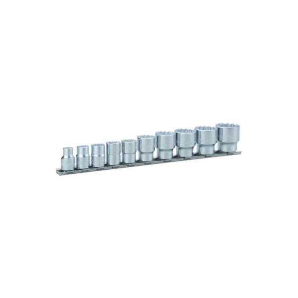 Rakuten - TONE ソケットセット(12角・ホルダー付) 10pcs 差込角9.5mm HD310A