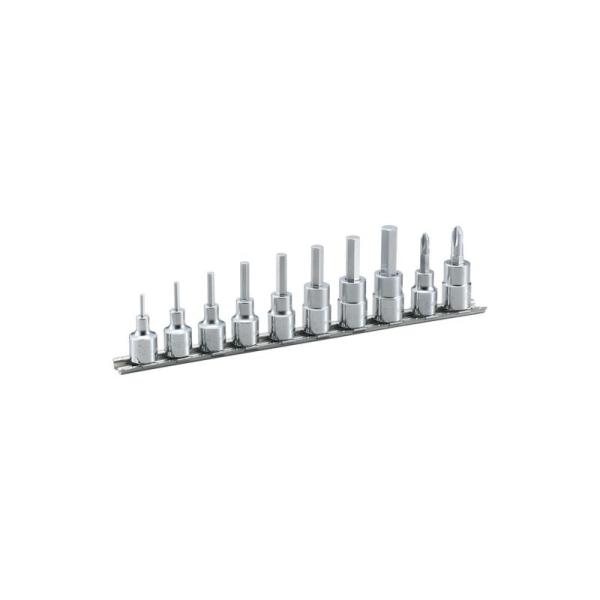 Rakuten - TONE ヘキサゴンソケットセット(ホルダー付) 10pcs 差込角9.5mm HH310