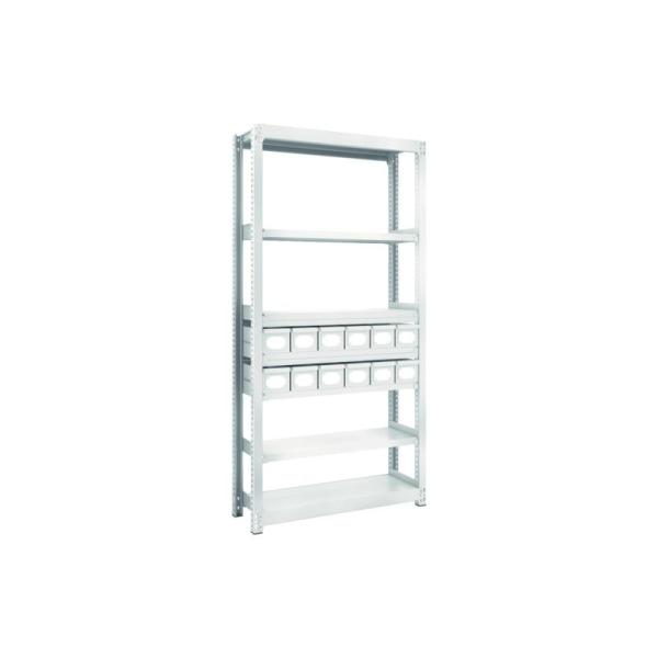 Rakuten - トラスコ中山 TRUSCO スチールラック M2型軽中量棚 H1800 スチール引出付 小×12 M2-6337-A12