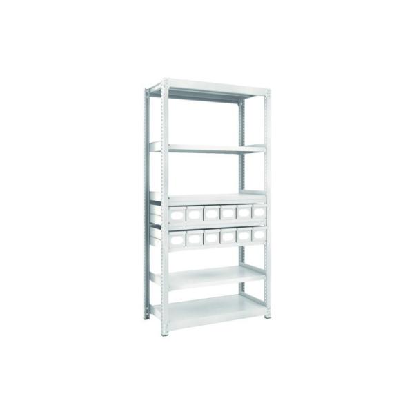 Rakuten - トラスコ中山 TRUSCO スチールラック M2型軽中量棚 H1800 スチール引出付 小×12 M2-6347-A12