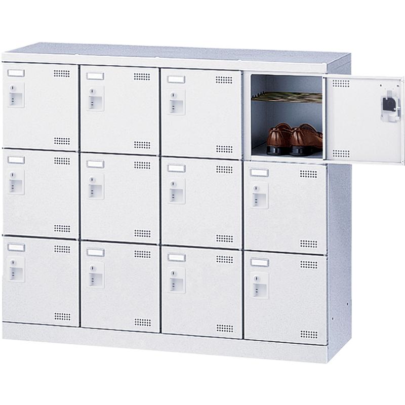 Rakuten - 【法人限定】 生興 / セイコー SLBW-M412-K2 (錠無)4列3段12人用 サイズ(W1100*D350*H945) ホワイト 96238 ※商品画像はS錠