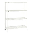エレクター ERECTA ヘ゛ーシックシリース゛ ワイヤーシェルフ W1200xD300xH1600mm ホワイト 4段 B1248W63PW4(3)