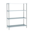 エレクター ERECTA 304ソリット゛ W606xD461xH2197mm Pホ゜ール DB付 4段 MSS610S・P2200-4(3)