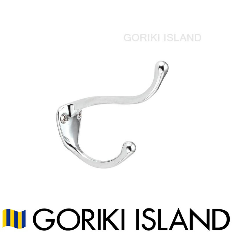 ゴーリキアイランド フック コート S CR 幅28×高さ80×奥行77mm 銀色(クローム仕上げ) 610642 フック