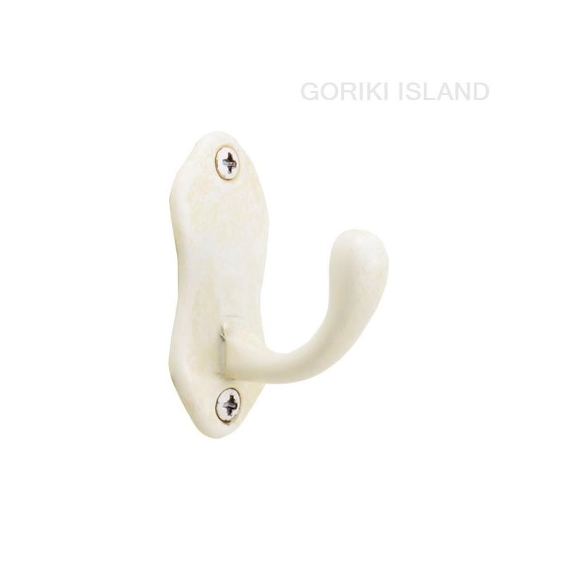 ゴーリキアイランド フック 010 WAB 幅24×高さ55×奥行42mm 古白色 610055 フック